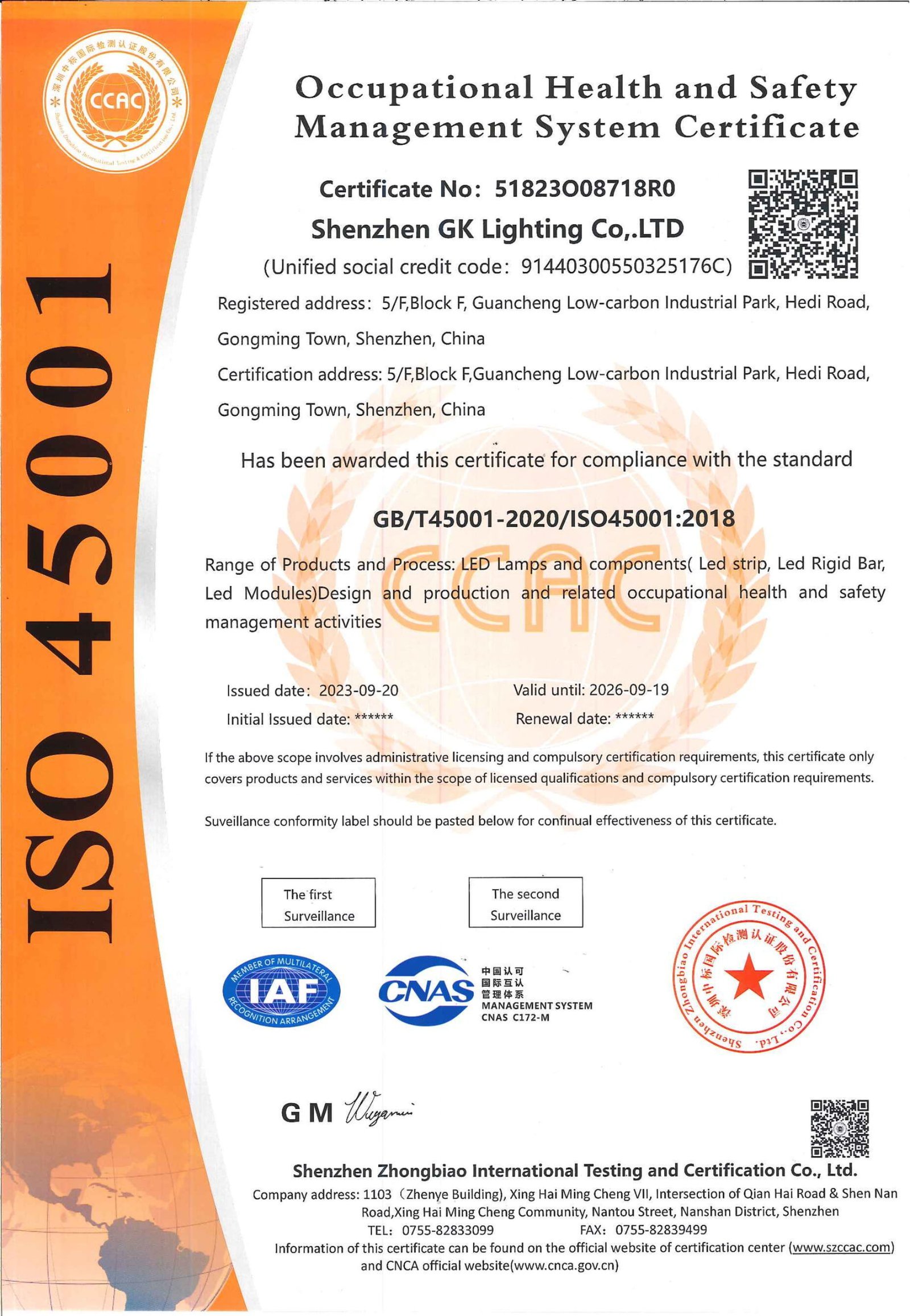 ISO-45001 Certification